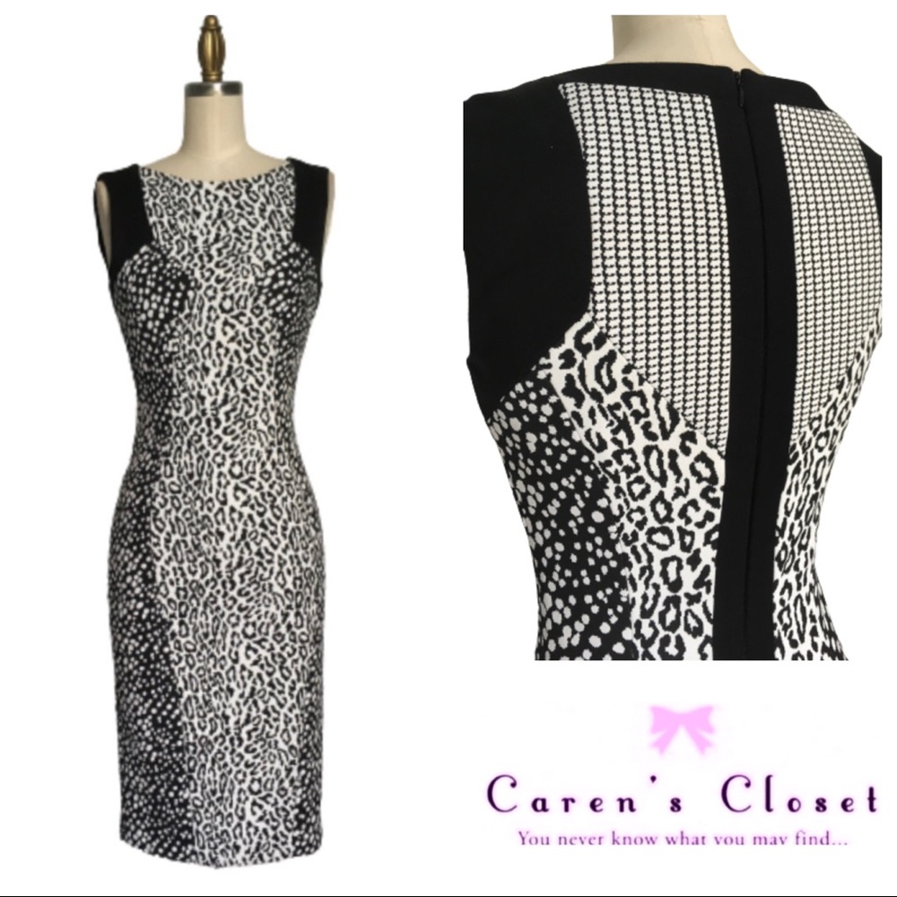 Karen Millen Stretch Leopard Sheath Dress